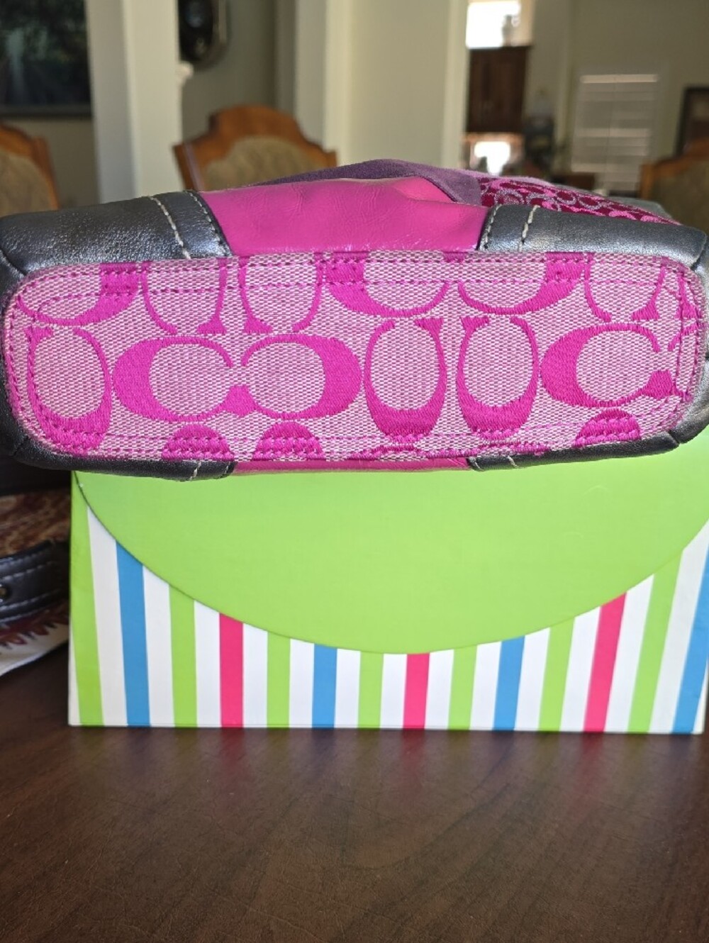 Coach Patchwork Leather Crossbody Bag in Pink & Metallic Silver - Picture 4 of 15